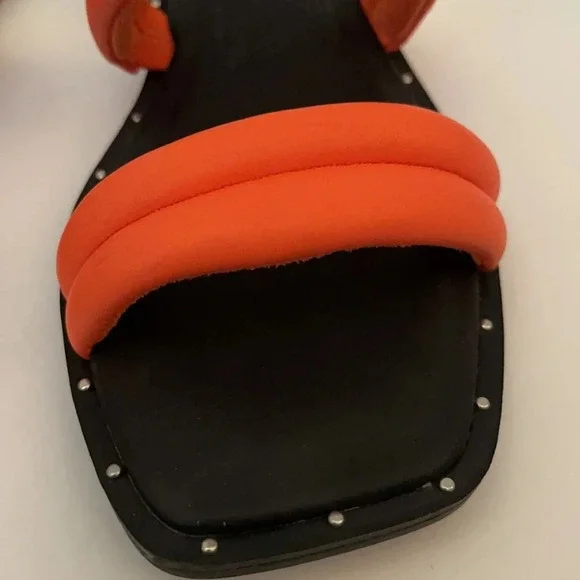 Bar III Womens Solid Slip-On Casual Pool Slides Sandals Orange size 6.5 - Picture 9 of 11